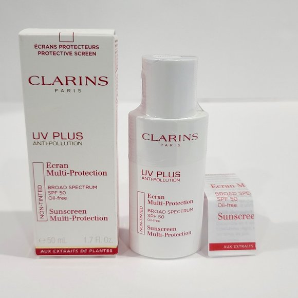 SEALED ✅ Clarins UV PLUS Anti-Pollution Sunscreen Multi-Protection SPF 50 ✨ NIB - Picture 2 of 4